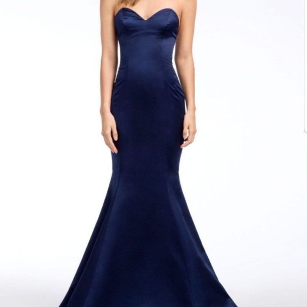 Hayley Paige Occasions Satin Trumpet Gown